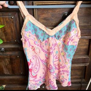 Vintage paisley colorful cami / tank top